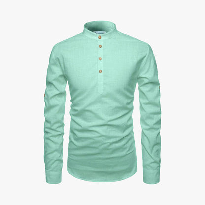 Men Solid Pure Cotton Straight Kurta For Men aquamarine PUMA