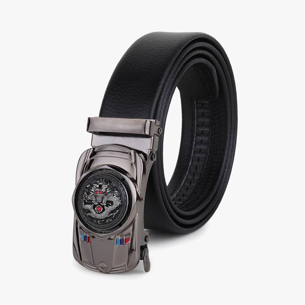 Just Style Men Black Artificial Leather Belt PUMA