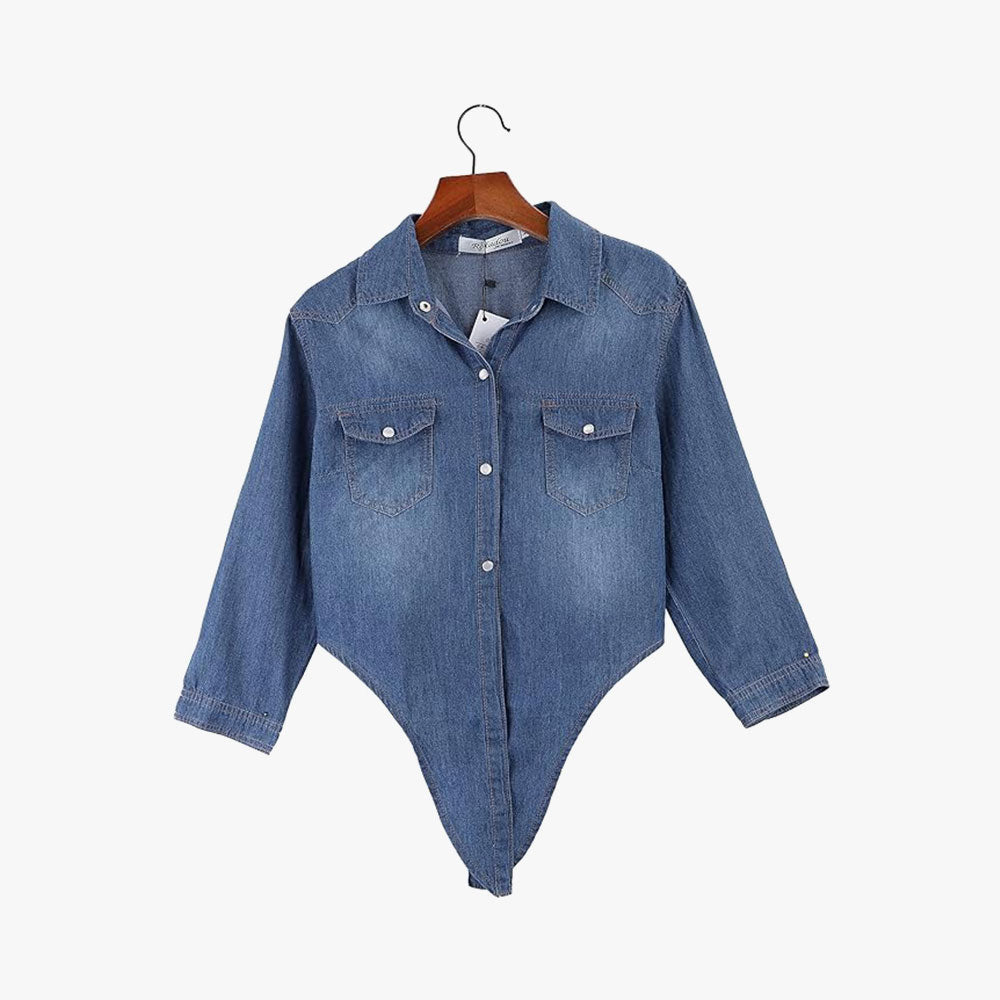 Denim Jean Top Jacket Sleeve Crop Women Large PUMA