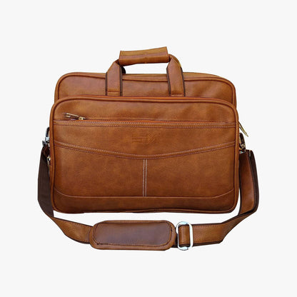Loggin Synthetic Leather Laptop Executive Bag Allen Solly