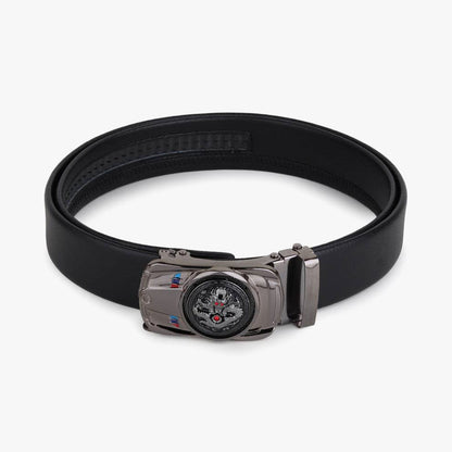 Just Style Men Black Artificial Leather Belt PUMA