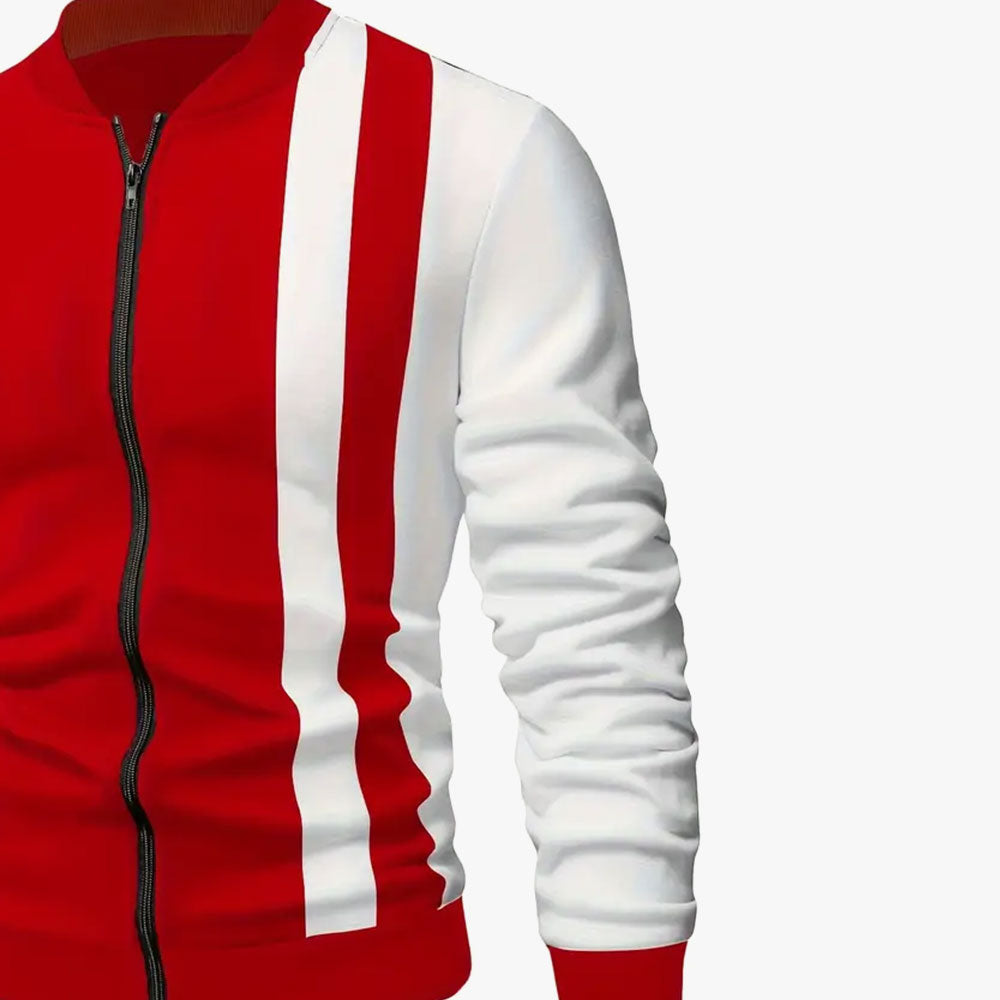 Men's Color Casual Baseball Collar Zipper Jacket Allen Solly