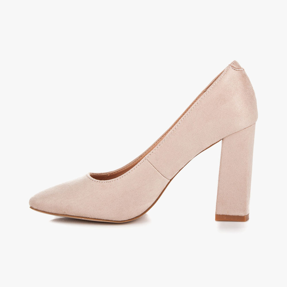 Lizoleor Slip On Block Heels Pointed Toe Wrangler