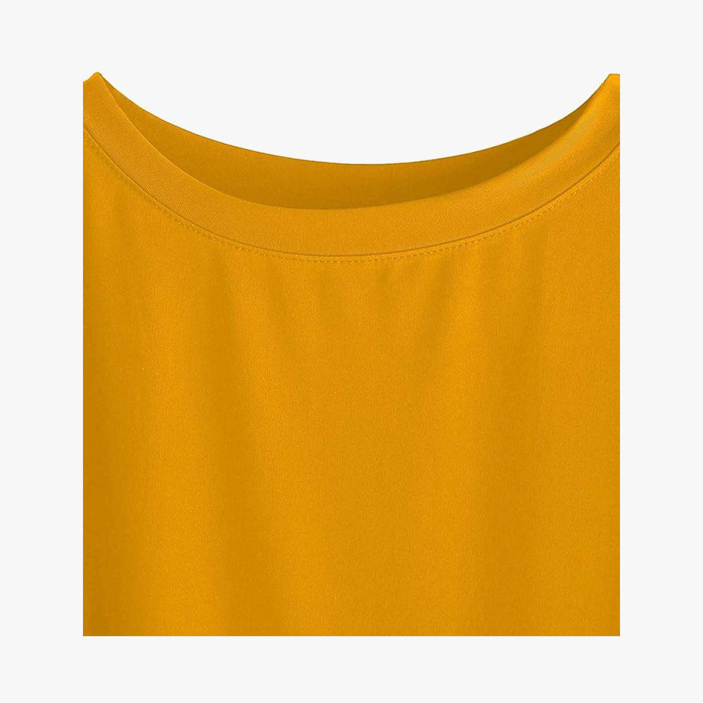 Women Solid Round Neck Cotton T-Shirt Allen Solly