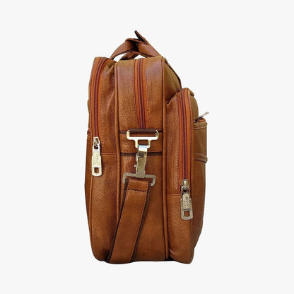 Loggin Synthetic Leather Laptop Executive Bag Allen Solly