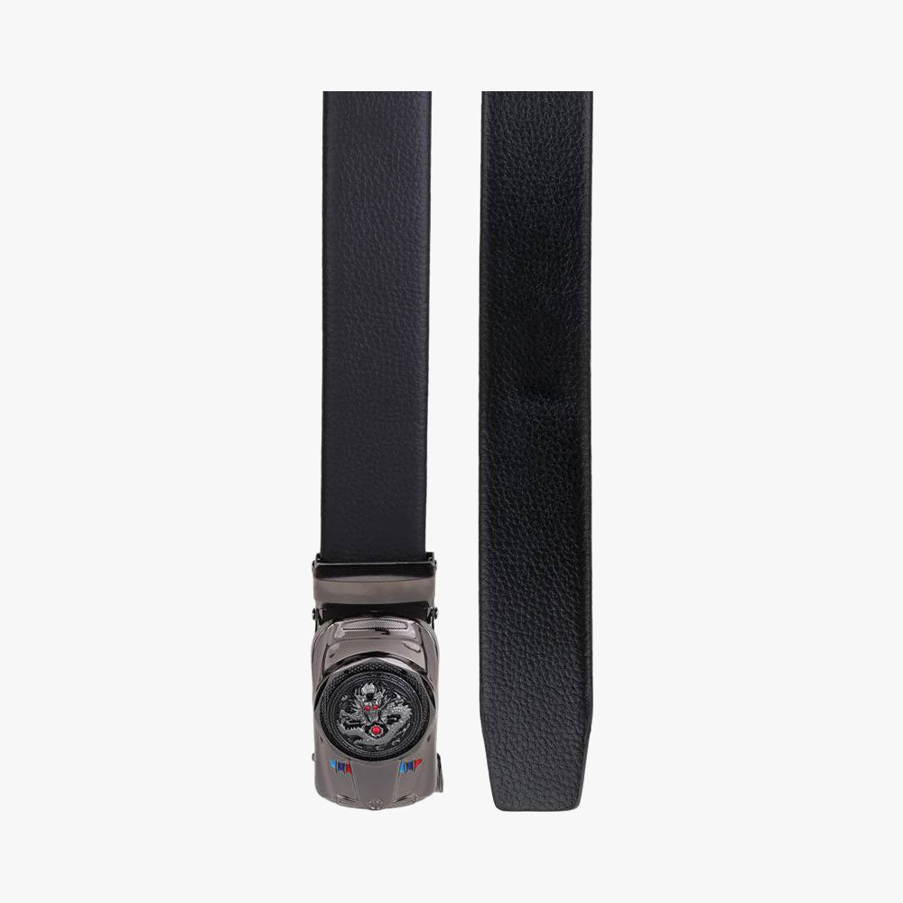 Just Style Men Black Artificial Leather Belt PUMA