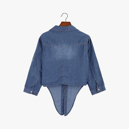 Denim Jean Top Jacket Sleeve Crop Women PUMA