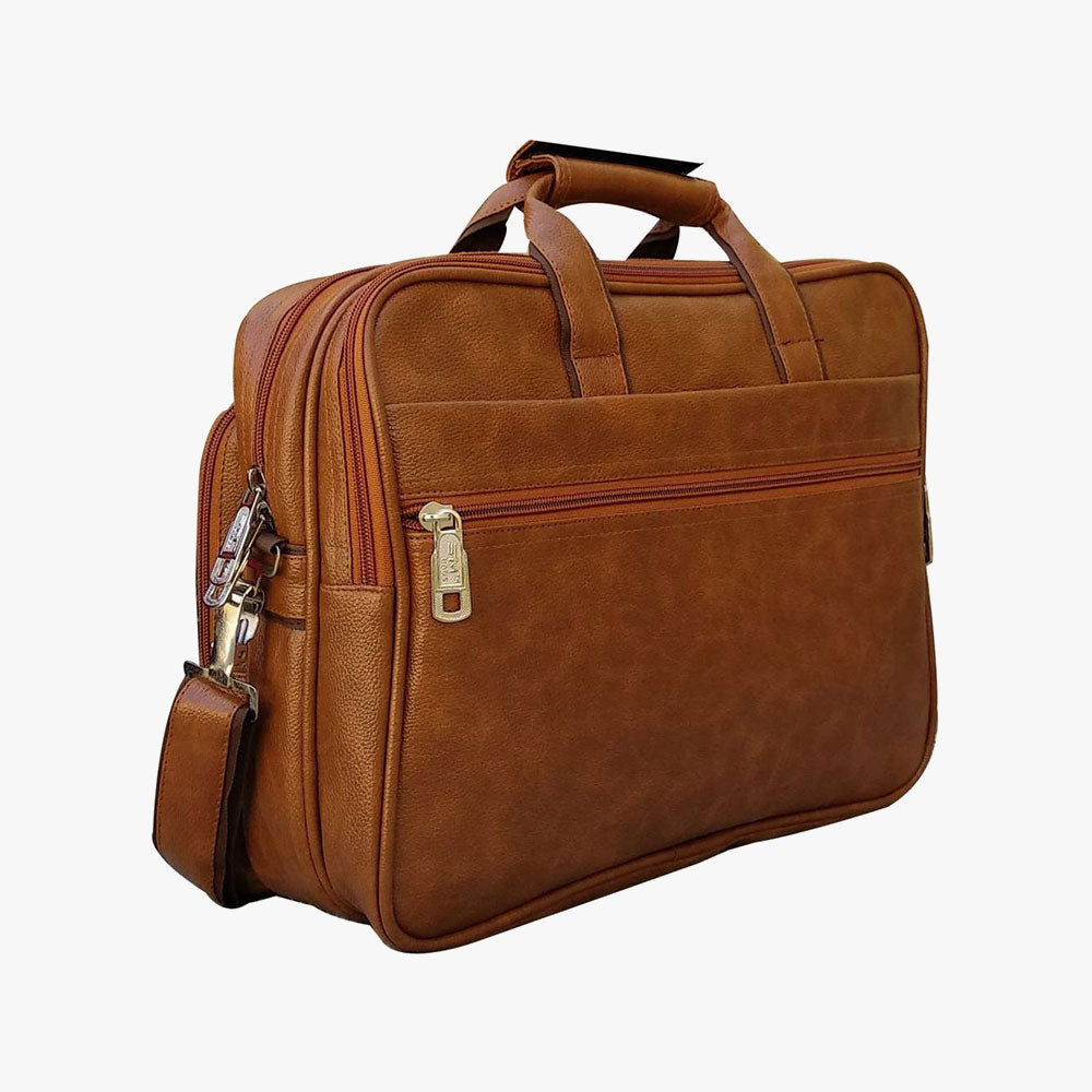 Loggin Synthetic Leather Laptop Executive Bag Allen Solly