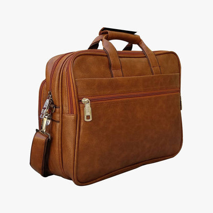 Loggin Synthetic Leather Laptop Executive Bag Allen Solly