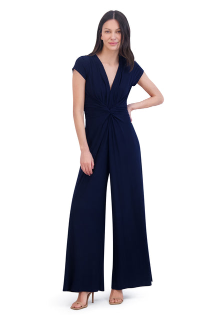 Twist Front Jersey Jumpsuit Call Me Petty