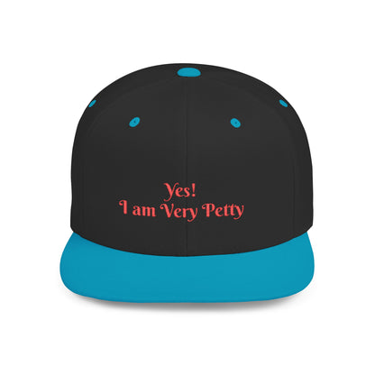 Petty Flat Bill Snapback Cap One size Black Teal Printify
