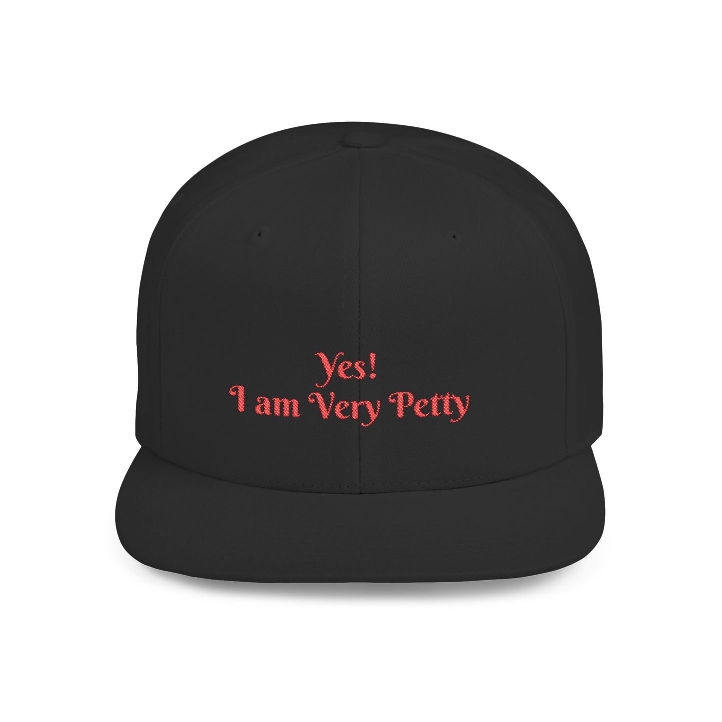 Petty Flat Bill Snapback Cap One size Black Printify