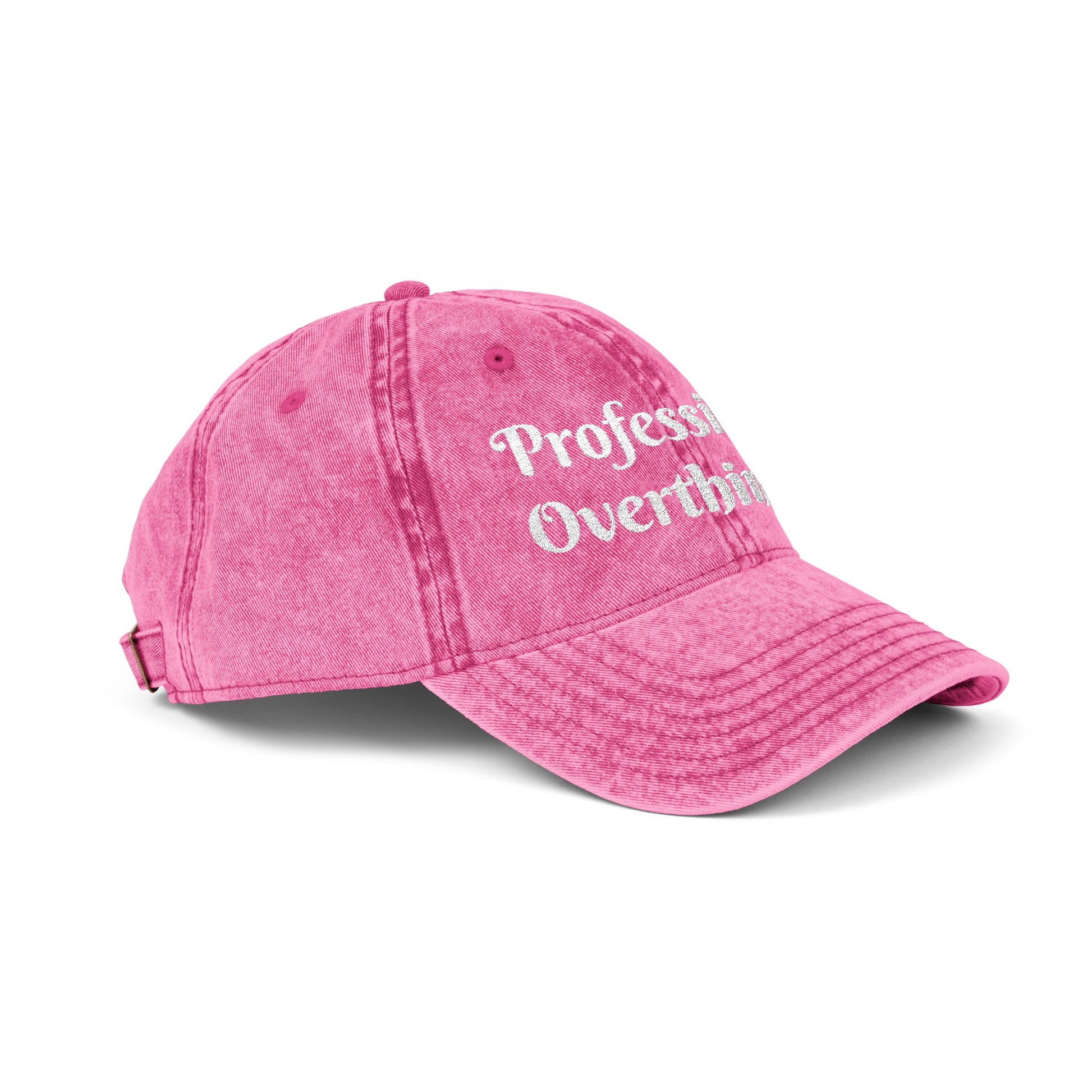 Professional Overthinker Vintage Embroidered Cap Hat Printify
