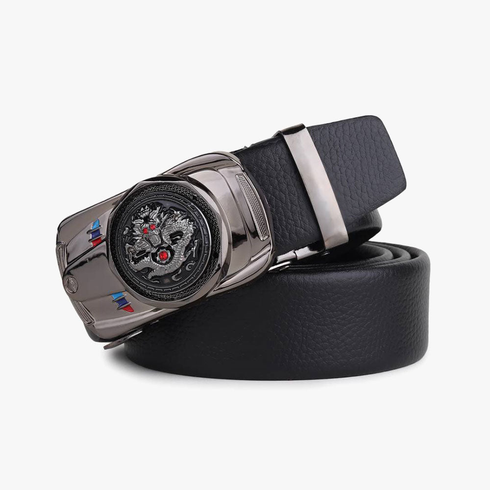 Just Style Men Black Artificial Leather Belt PUMA
