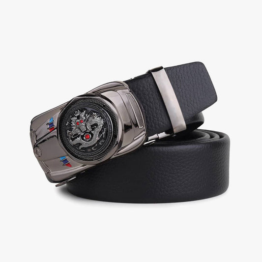 Just Style Men Black Artificial Leather Belt PUMA
