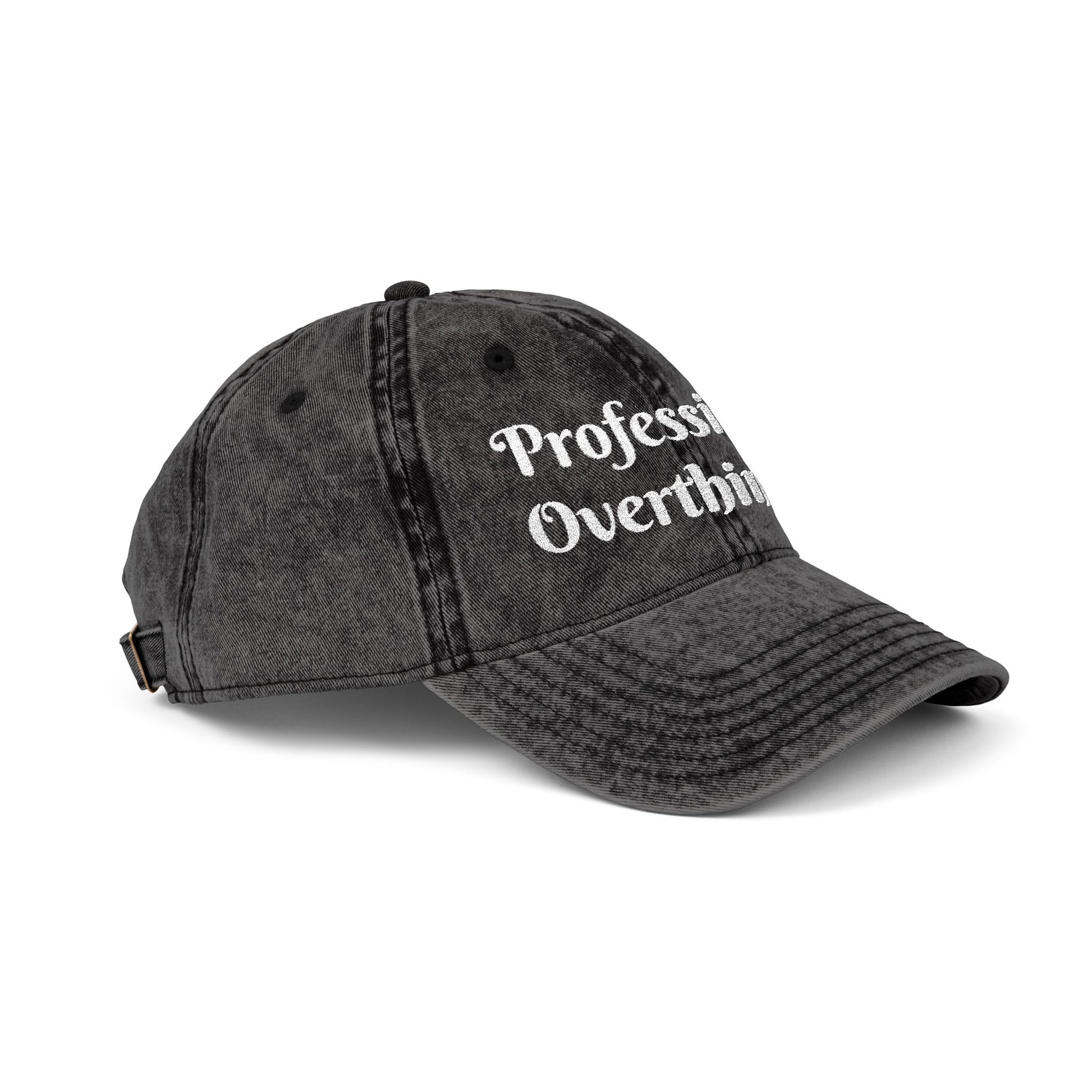 Professional Overthinker Vintage Embroidered Cap Hat Printify