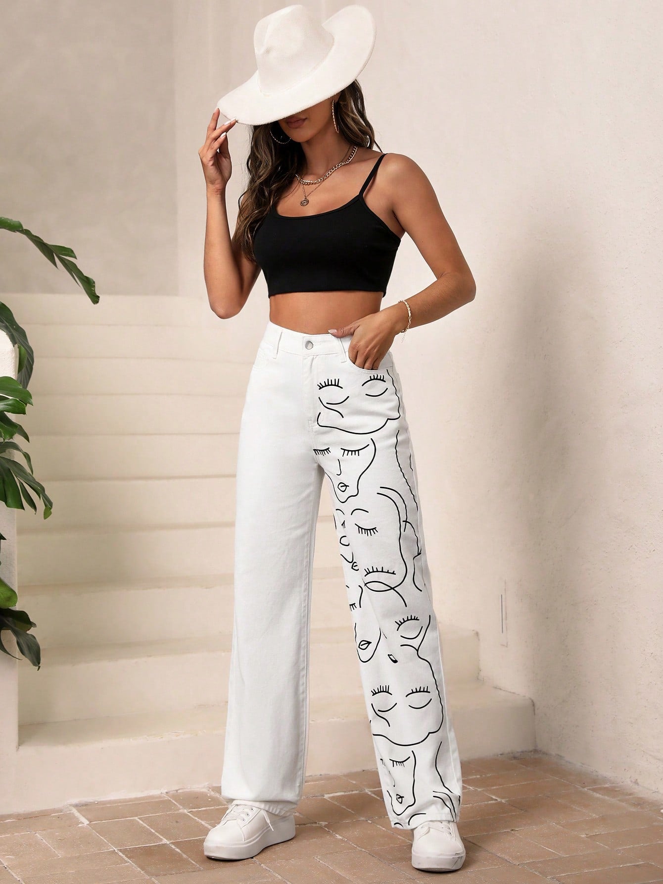 Figure Graphic Straight Leg Jeans Call Me Petty