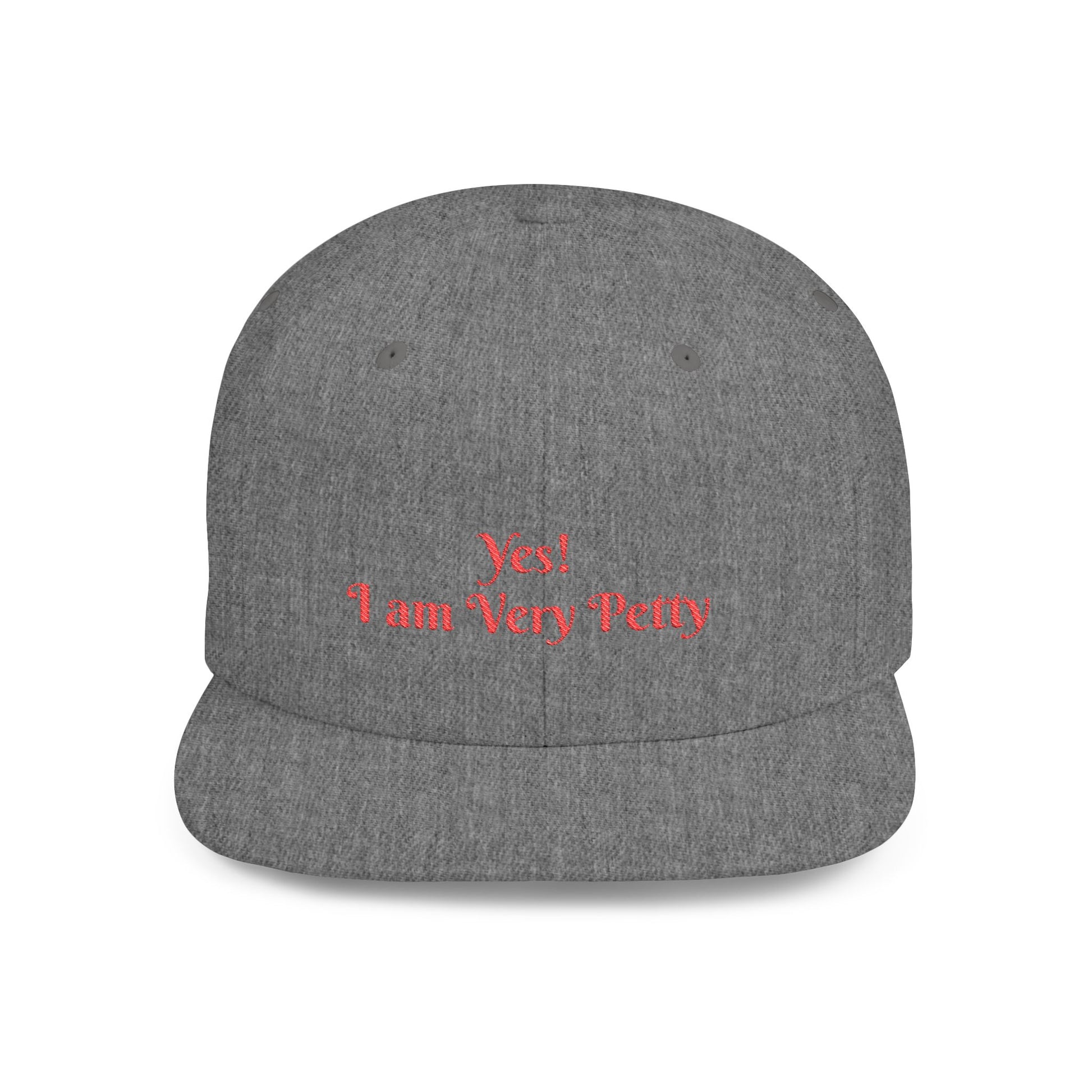 Petty Flat Bill Snapback Cap One size Dark Heather Printify
