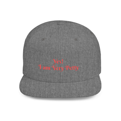 Petty Flat Bill Snapback Cap One size Dark Heather Printify
