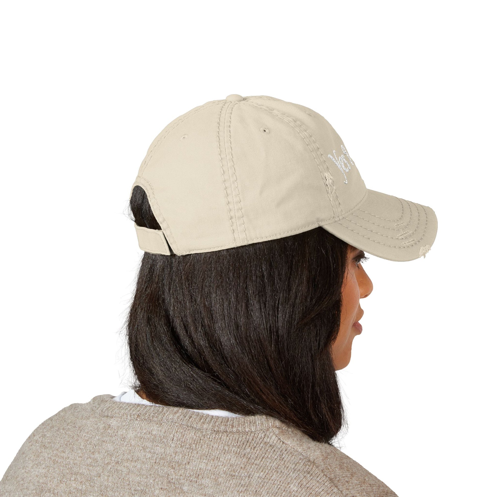 Yes I Served Distressed Embroidered Cap Printify