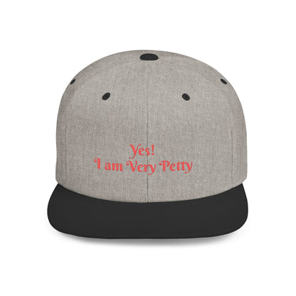 Petty Flat Bill Snapback Cap One size Heather Grey Black Printify