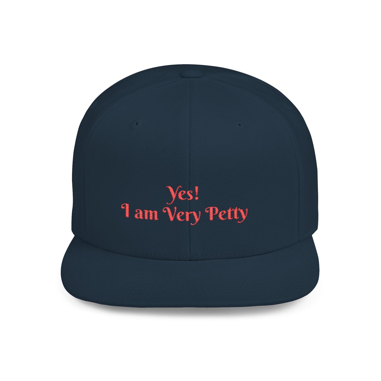 Petty Flat Bill Snapback Cap One size Dark Navy Printify
