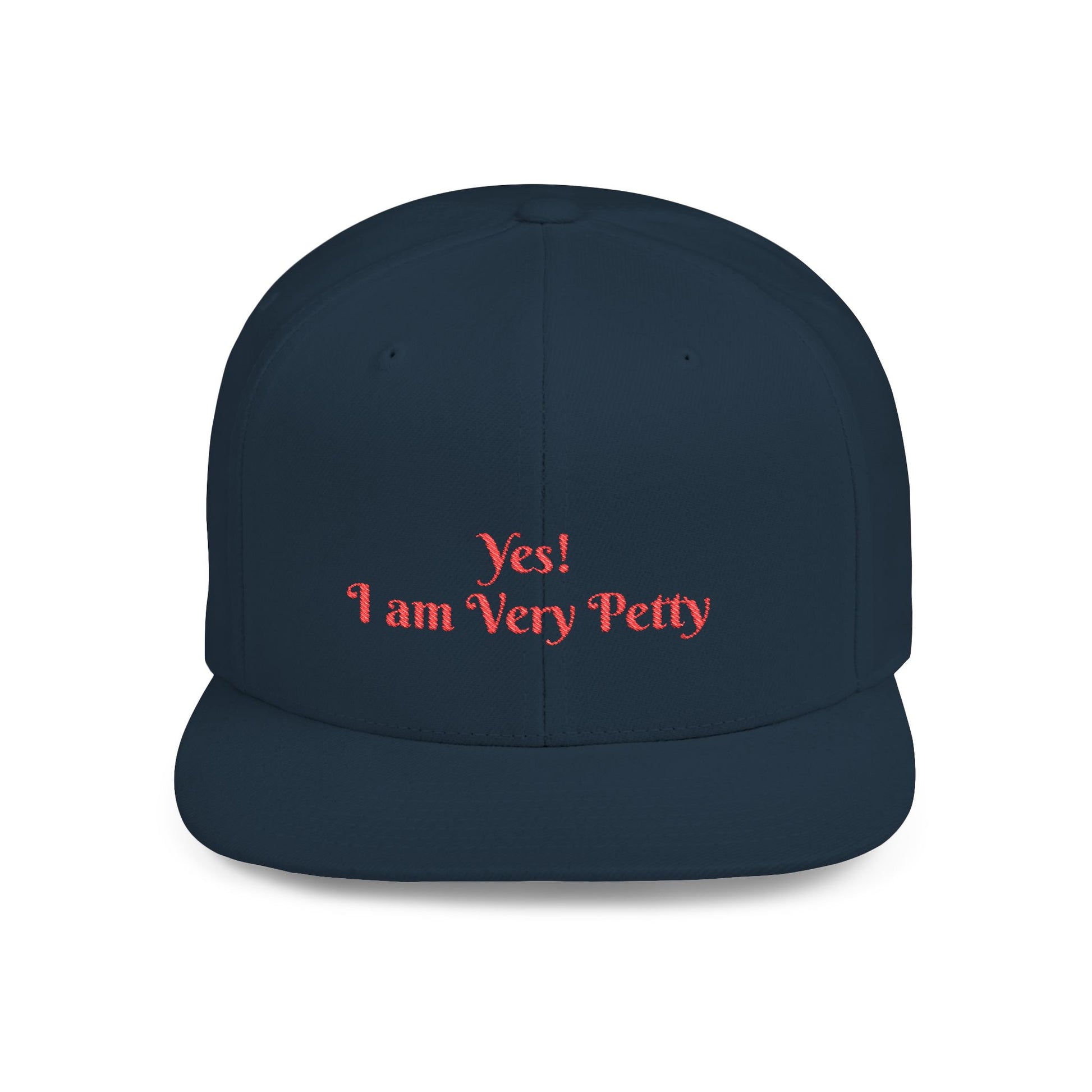Petty Flat Bill Snapback Cap One size Dark Navy Printify