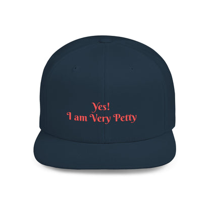 Petty Flat Bill Snapback Cap One size Dark Navy Printify