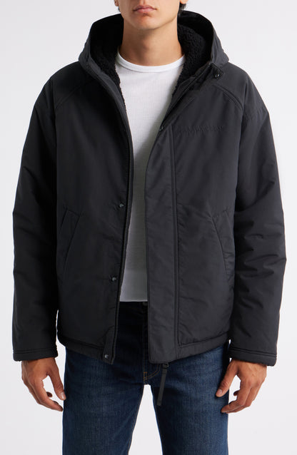 Alberini Reversible High Pile Fleece Bomber Jacket Black Black Call Me Petty