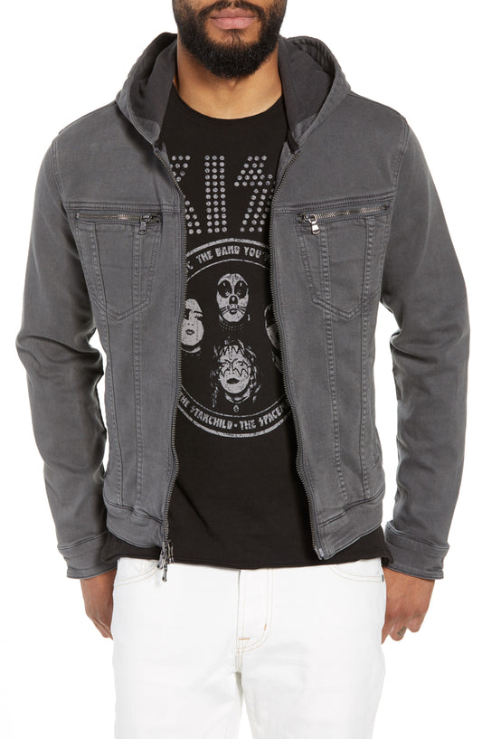 Hooded Denim Jacket Shark Grey Call Me Petty