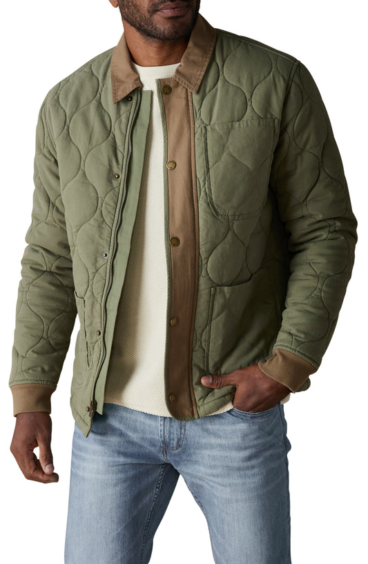 James Quilted Canvas Liner Jacket Moss Cedar Large R Call Me Petty