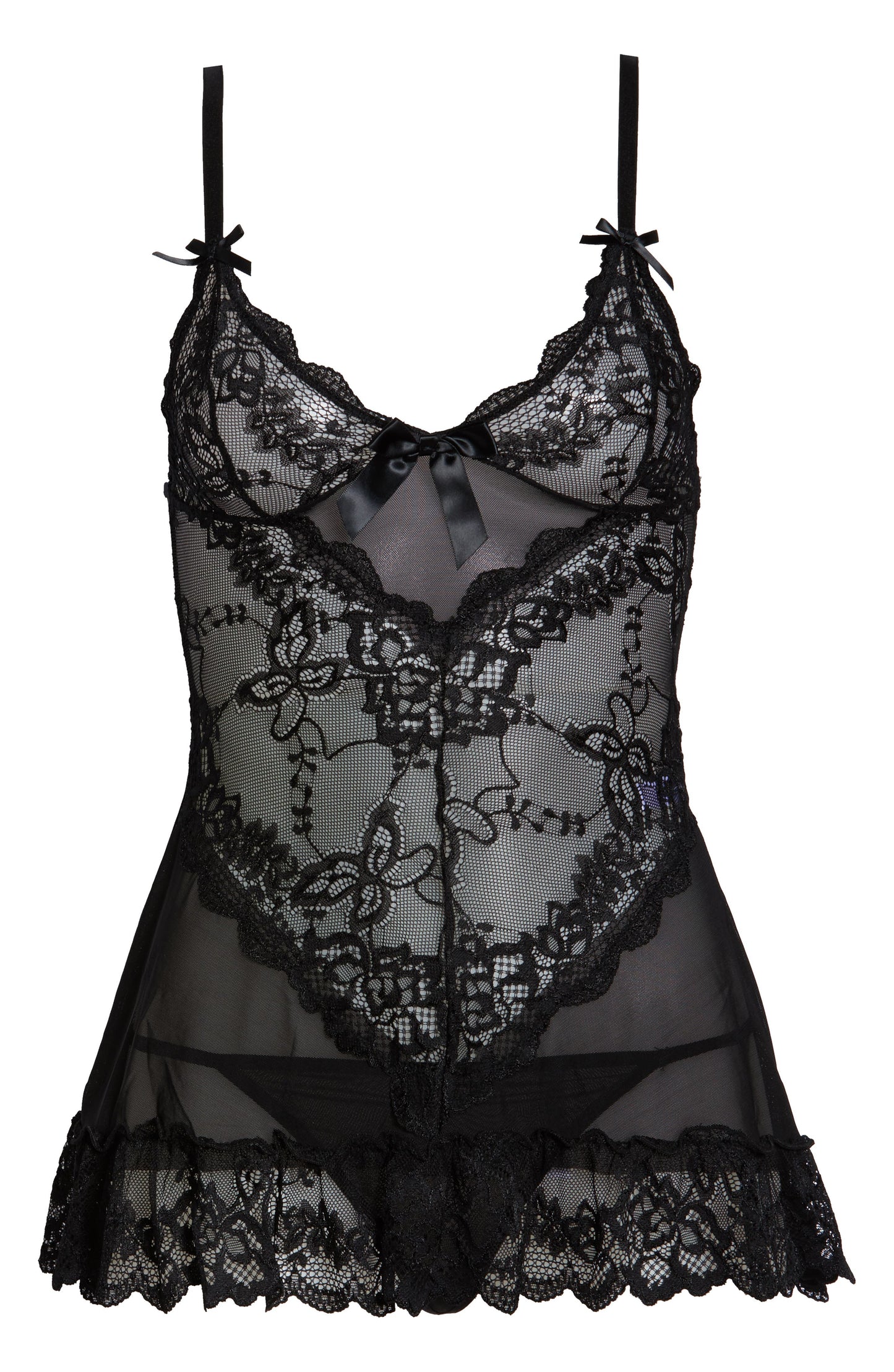 Valentine Soft Cup Babydoll Chemise & G-String Thong Call Me Petty