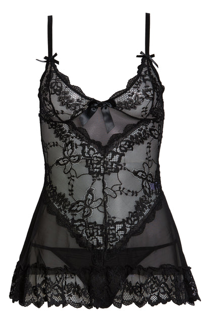 Valentine Soft Cup Babydoll Chemise & G-String Thong Call Me Petty