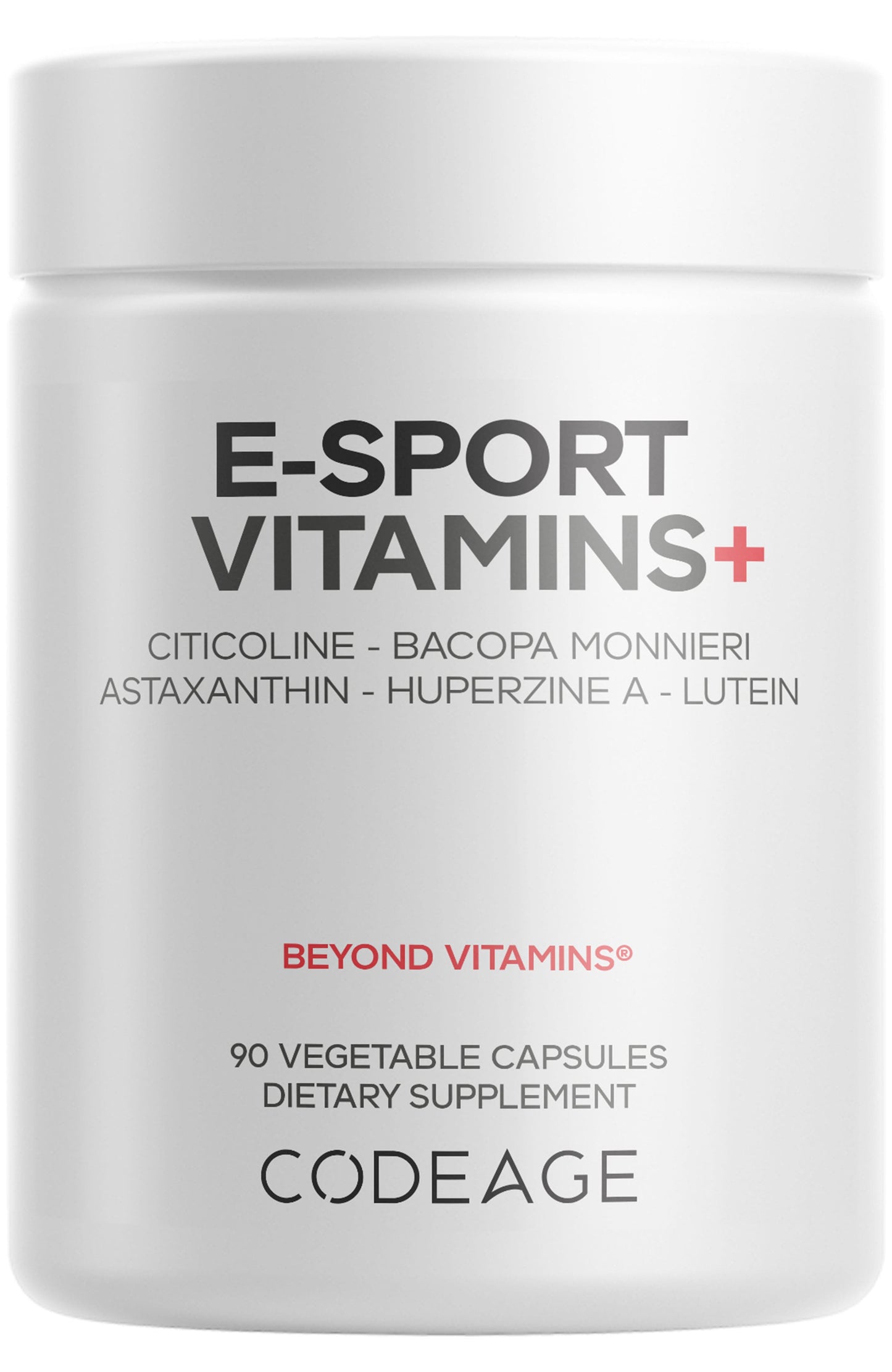 E-Sport Vitamins+ Citicoline Cognizin, Bacopa Monnieri, L-Theanine, Ginkgo, Lutein White Call Me Petty