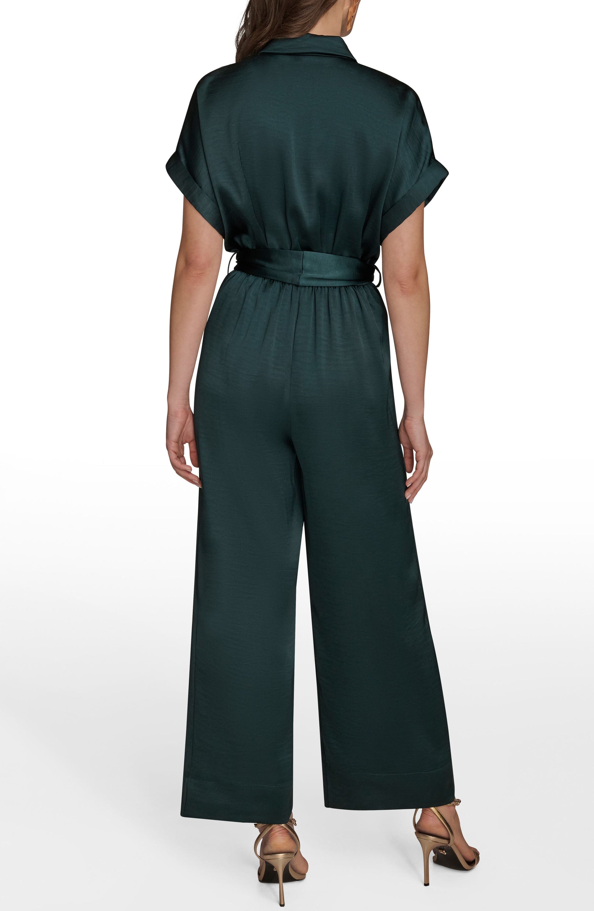 Tie Waist Satin Jumpsuit Call Me Petty