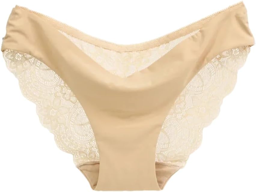 Hollow Lace Splicing Panties- Breathable Cotton Apricot Call Me Petty