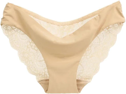 Hollow Lace Splicing Panties- Breathable Cotton Apricot Call Me Petty
