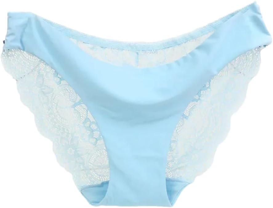 Hollow Lace Splicing Panties- Breathable Cotton Light Blue Call Me Petty