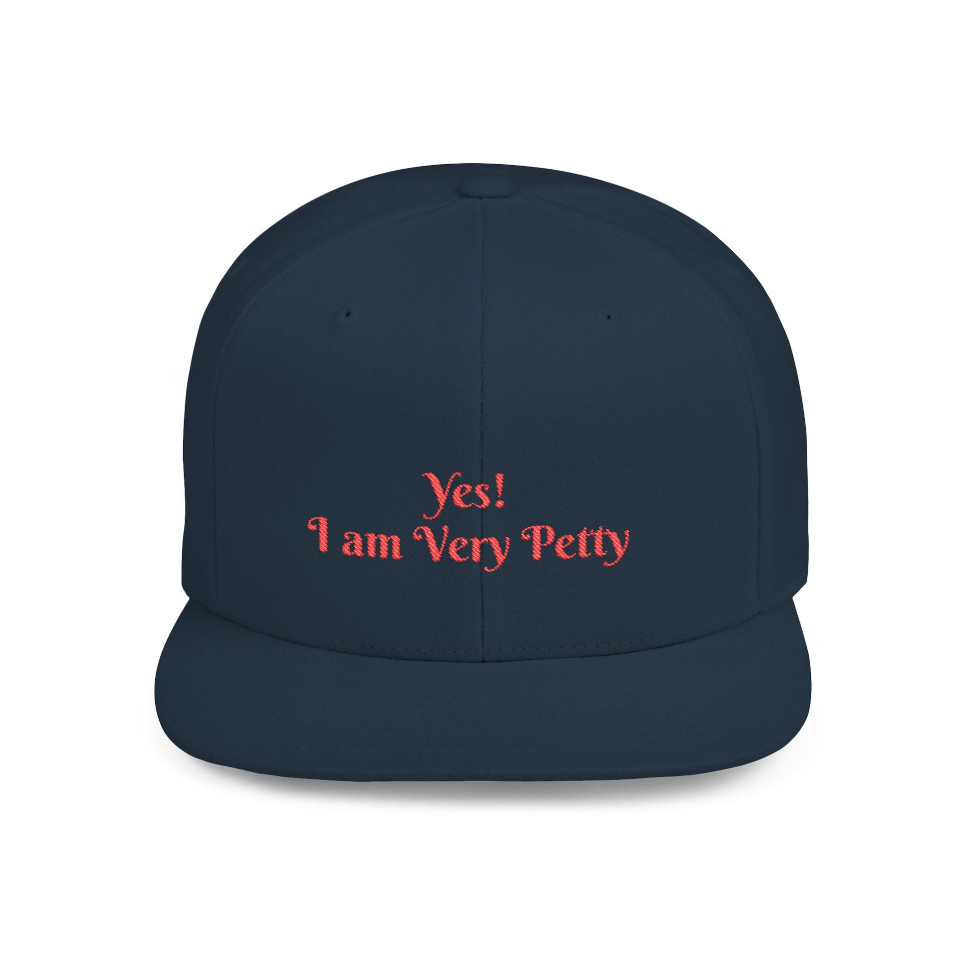 Petty Flat Bill Snapback Cap One size Navy Printify