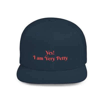 Petty Flat Bill Snapback Cap One size Navy Printify