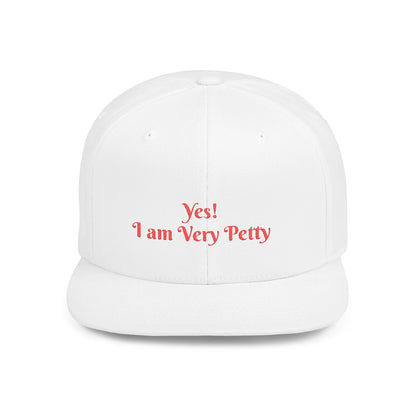 Petty Flat Bill Snapback Cap One size White Printify