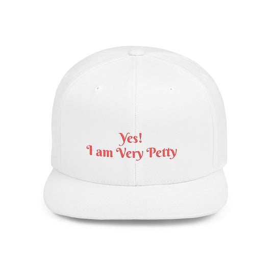 Petty Flat Bill Snapback Cap One size White Printify