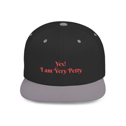 Petty Flat Bill Snapback Cap One size Black Silver Printify