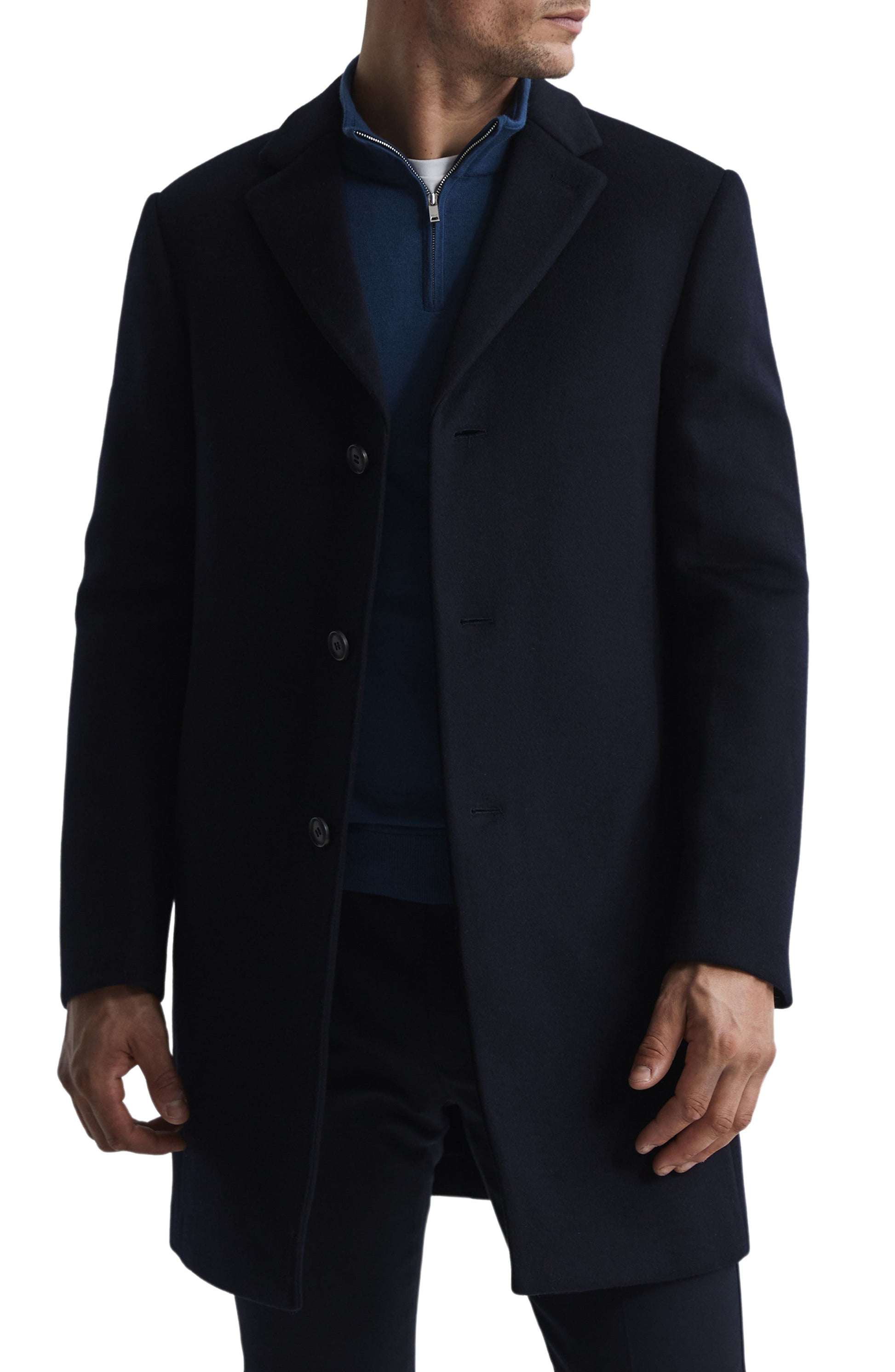 Gable Wool Blend Overcoat Navy Call Me Petty