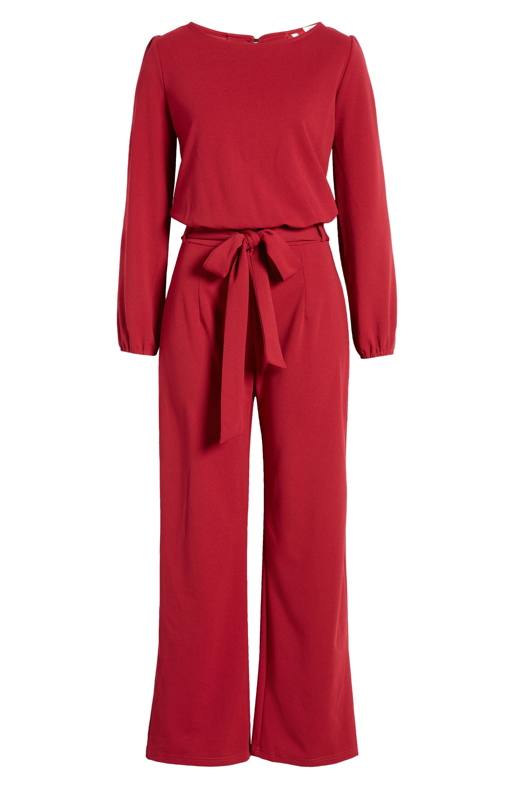Joy Long Sleeve Tie Waist Jumpsuit Call Me Petty