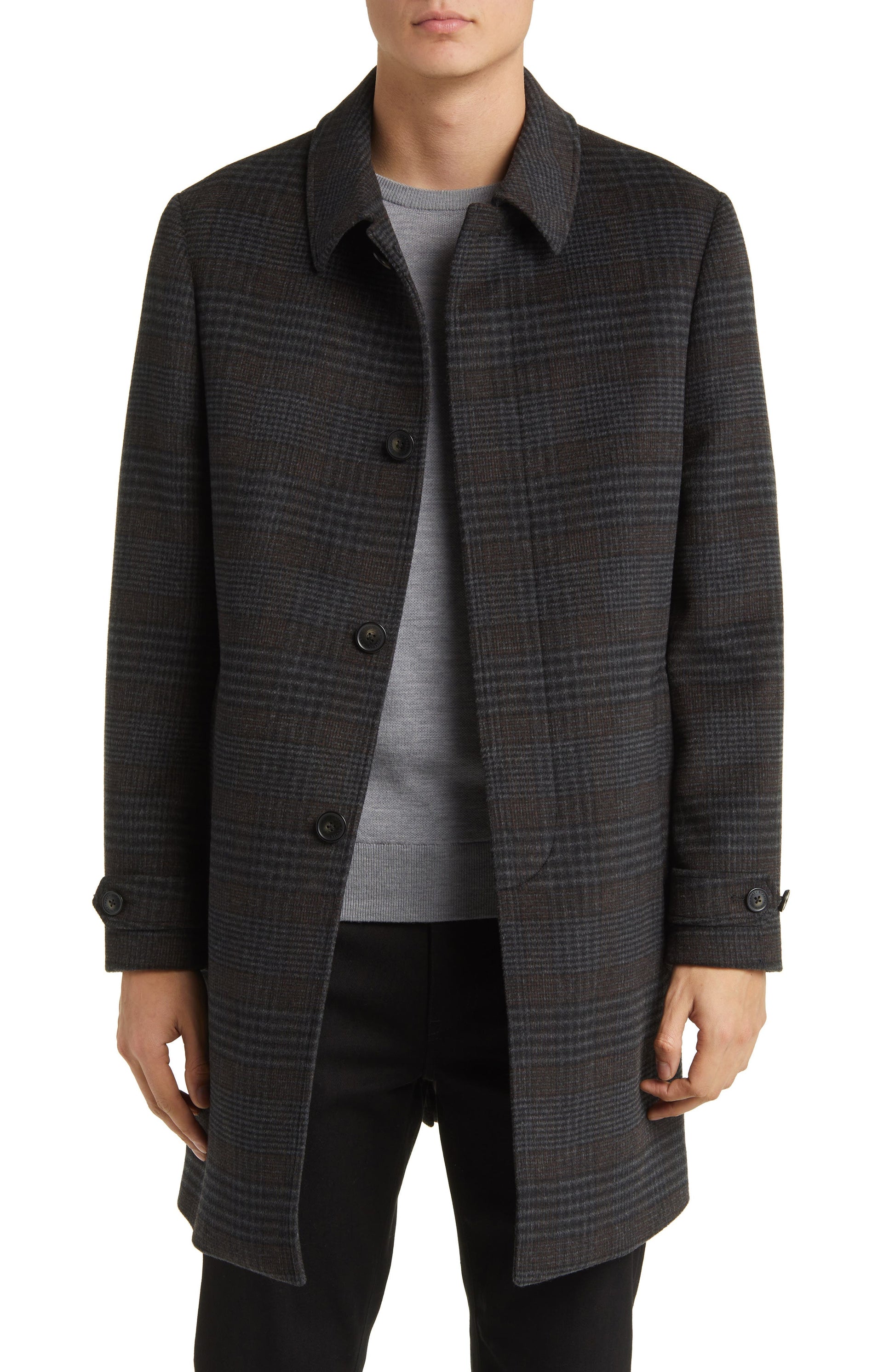 Armitage Wool Blend Topcoat Charcoal Espresso Call Me Petty
