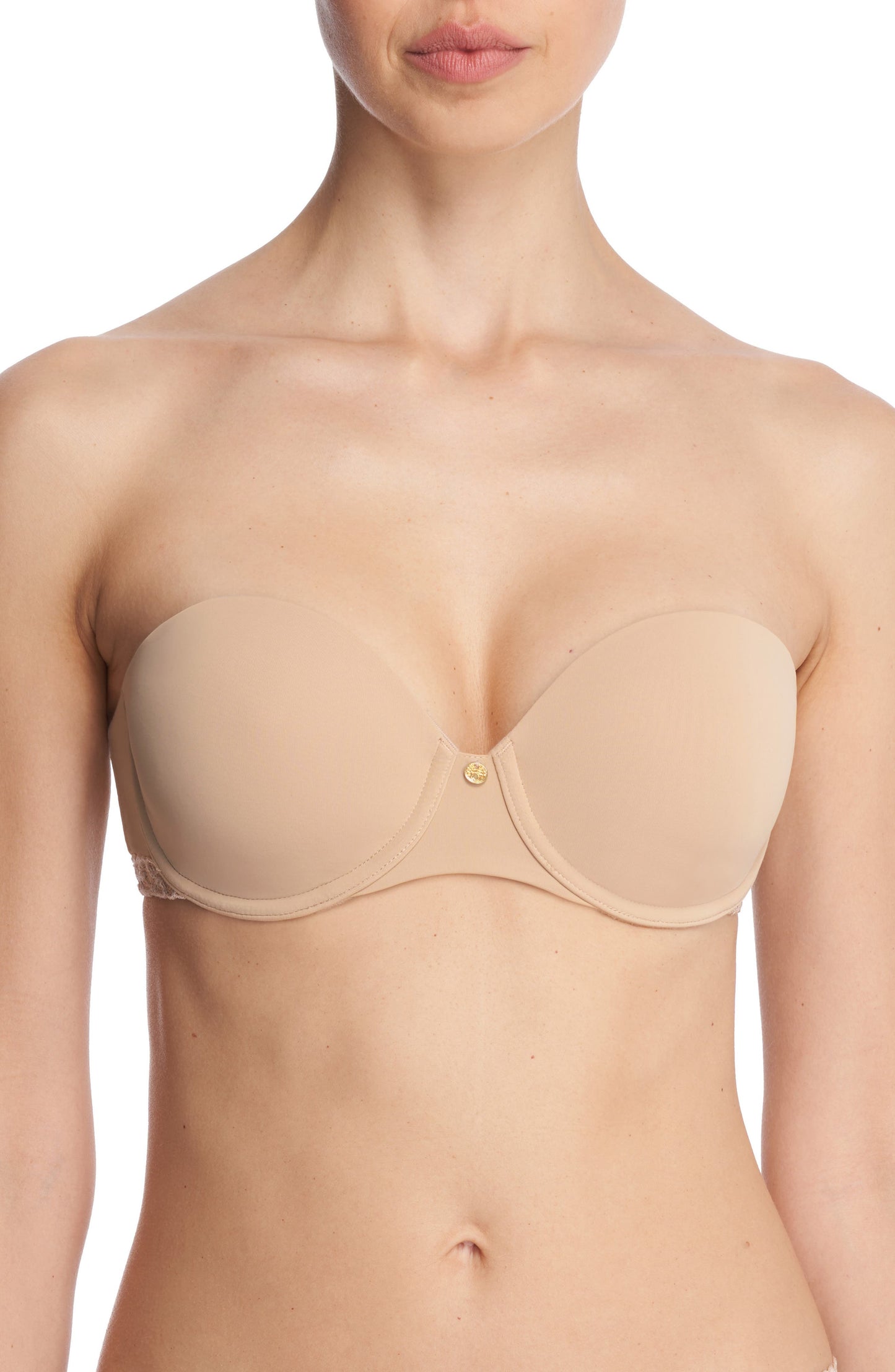 Pure Luxe Strapless Contour Underwire Bra Cafe Call Me Petty