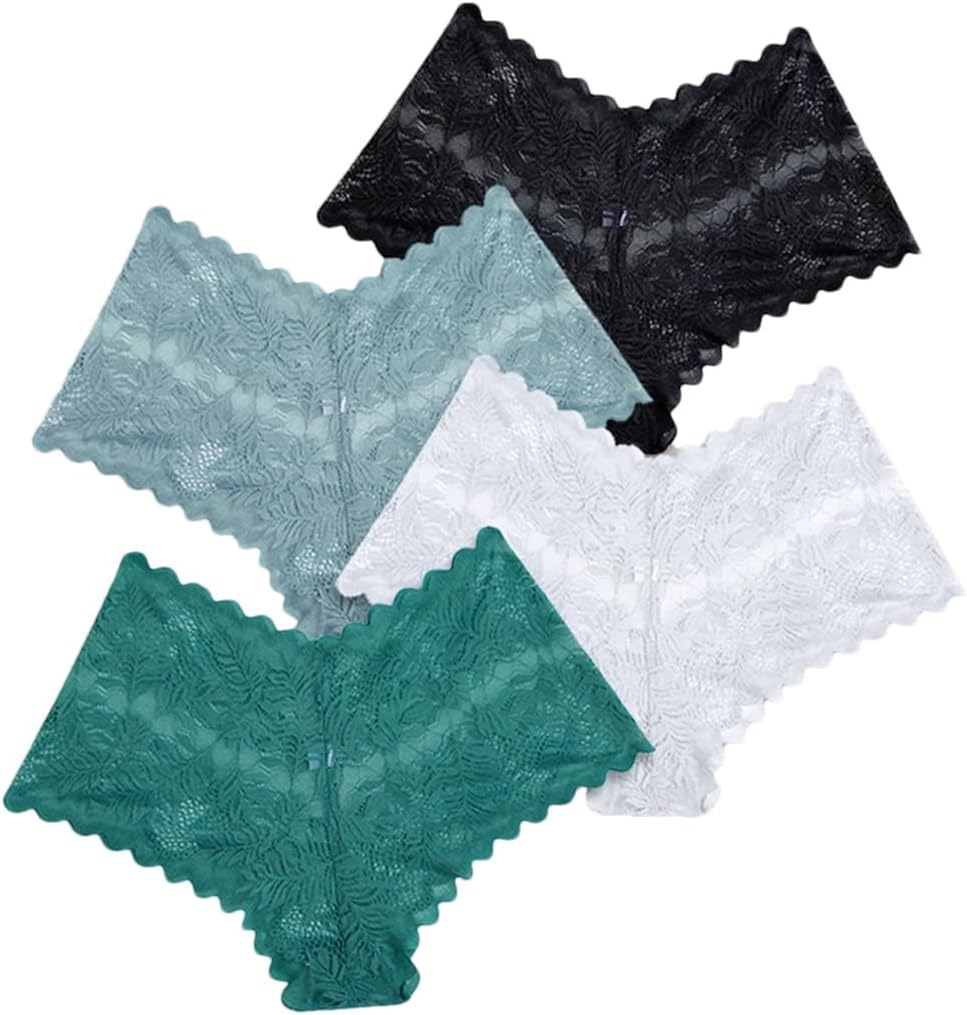 4Pcs Lace Hollow Out Solid Panties Un for Women Set 6 Call Me Petty