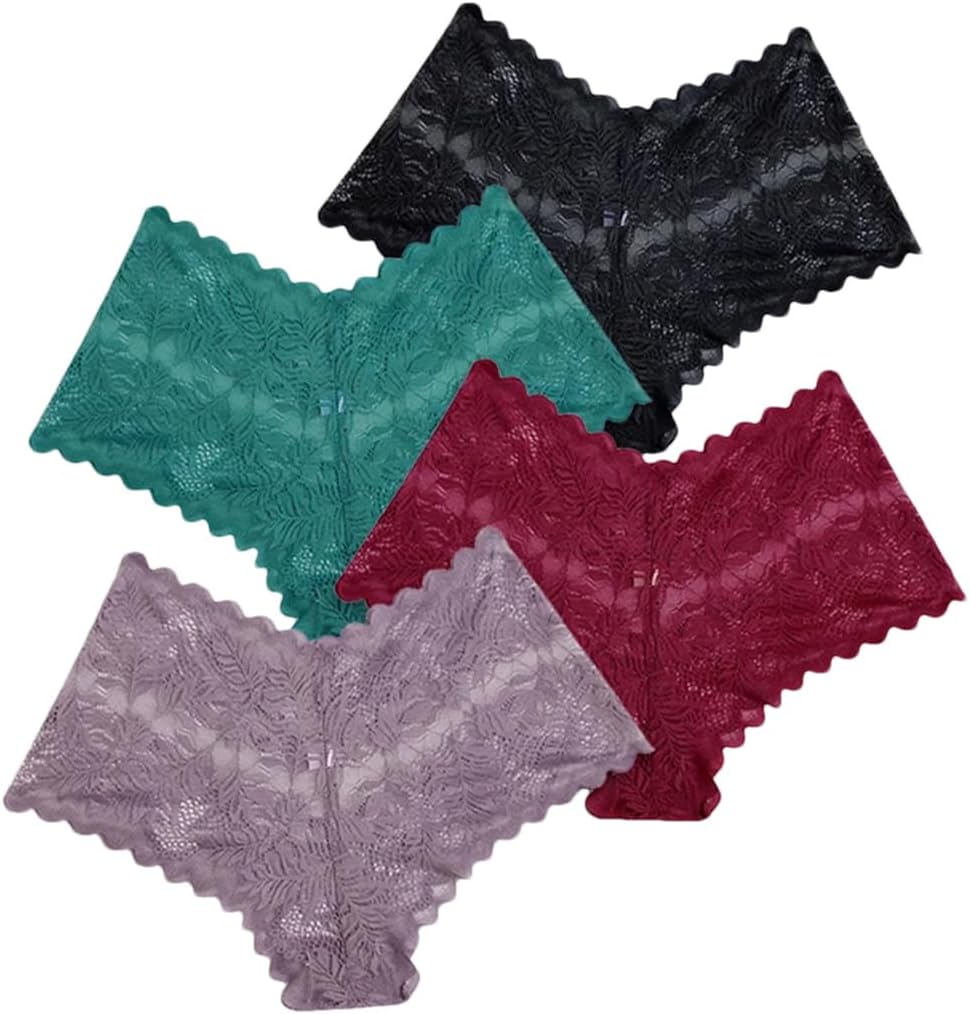 4Pcs Lace Hollow Out Solid Panties Un for Women Set 2 Call Me Petty
