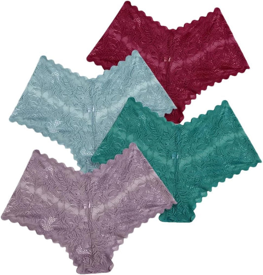 4Pcs Lace Hollow Out Solid Panties Un for Women Set 8 Call Me Petty